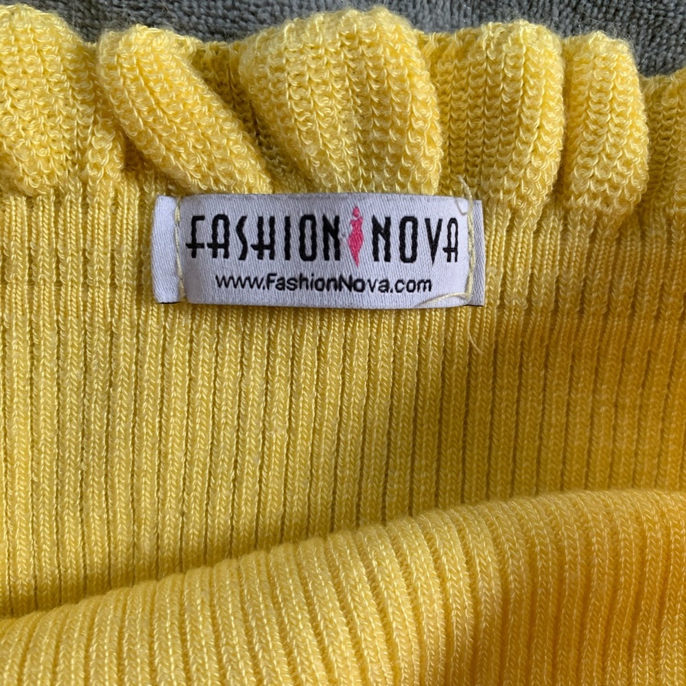 Yellow Ruffle Tube Top - Picture 6 of 6